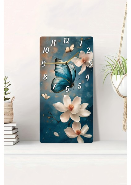 Mdf Tablo Saat – Uv Baskı 30X60 cm Dikdörtgen Dekoratif Duvar Saati – USD206
