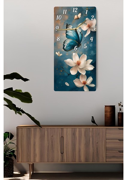 Mdf Tablo Saat – Uv Baskı 30X60 cm Dikdörtgen Dekoratif Duvar Saati – USD206 fiyatları