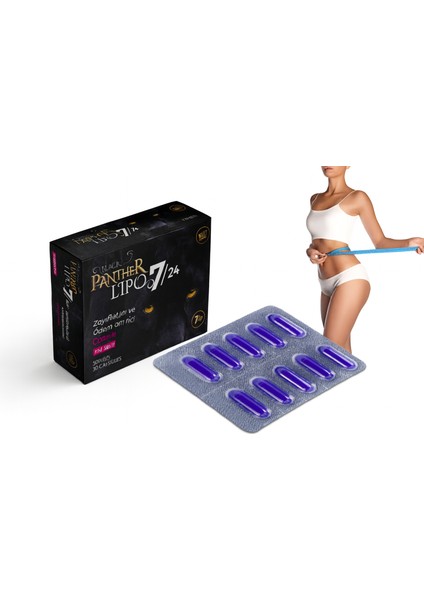 Black Panther Lipo 7/24 – Zayıflatıcı & Ödem Giderici – 30 Kapsül