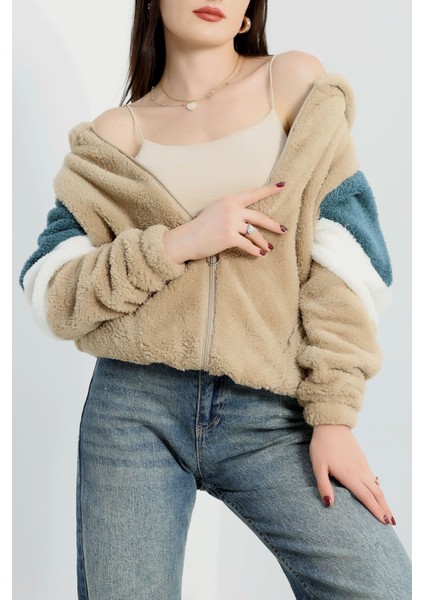 Welsoft Kumaş Kapşonlu Ceket Camelmint fiyatları