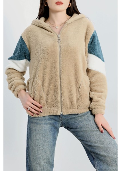 Welsoft Kumaş Kapşonlu Ceket Camelmint fırsatları