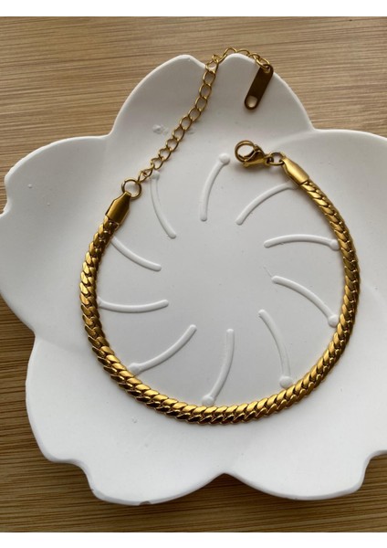 14 Ayar Kaplama Çelik Bileklik fırsatları