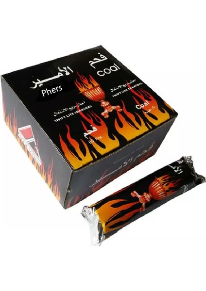 Çakmakla Yanan Nargile Kömürü - Çakmak Kömür 80LI Paket