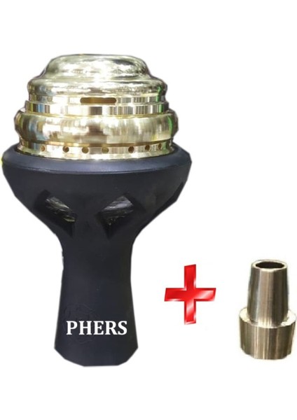 Silikon Cam Lüle Çevirici Aparatlı ve Kubbe Nargile Köz Cezvesi