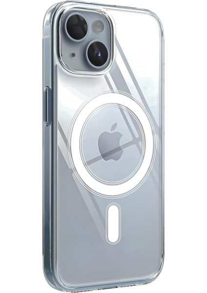 Fiber Iletken Magsafe Özellikli Şeffaf Slikon Kılıf Iphone 13/14/15 Uyumlu modelleri