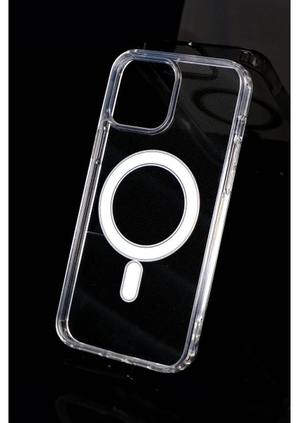 Fiber Iletken Magsafe Özellikli Şeffaf Slikon Kılıf Iphone 13/14/15 Uyumlu fırsatları
