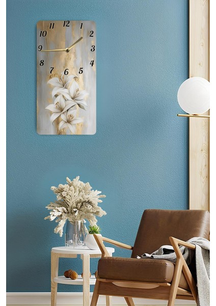 Mdf Tablo Saat – Zarif Çiçek Desenli Uv Baskı 30X60 cm – USD198 fırsatları