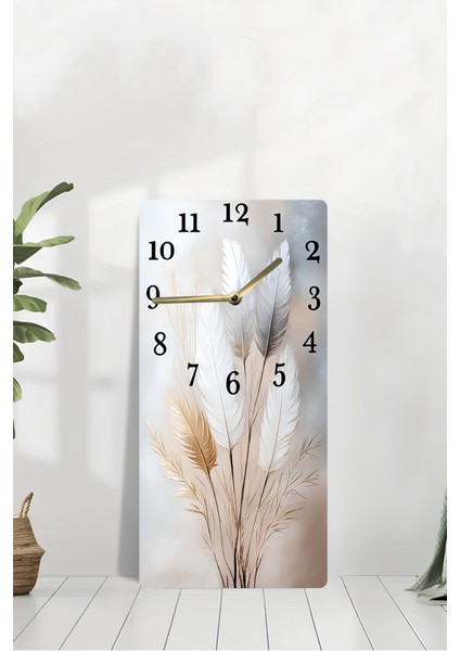 Mdf Tablo Saat – Uv Baskı Tüy Desenli Şık Tasarım – 30X60 cm – USD194 modelleri