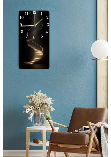 Dekoratif Mdf Tablo Saat – Spiral Merdiven Desenli (30X60 Cm) Uv Baskı – USD207 fırsatları