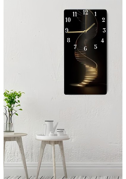 Dekoratif Mdf Tablo Saat – Spiral Merdiven Desenli (30X60 Cm) Uv Baskı – USD207 indirimleri