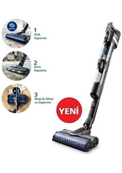 Aqua Plus 9000 Serisi – Islak & Kuru Dik Süpürge - Hem Sil Hem Süpür - Yeni Nesil Üstün Performans