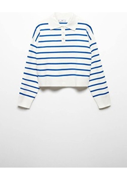 Çizgili Polo Yaka Kazak modelleri