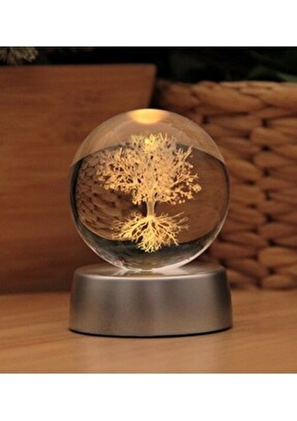 Hayat Ağacı Rengarenk Işıklı 3 Boyutlu Kristal Cam Küre Modern Dekoratif Tasarım fiyatları