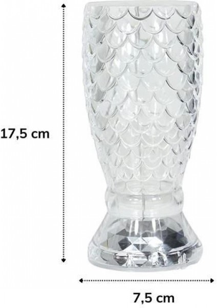 Balık Süzgeç Model USB Şarjlı Kumandalı 16FARKLI Işık Modlu Masa Üstü Kristal Akrilik LED indirimleri