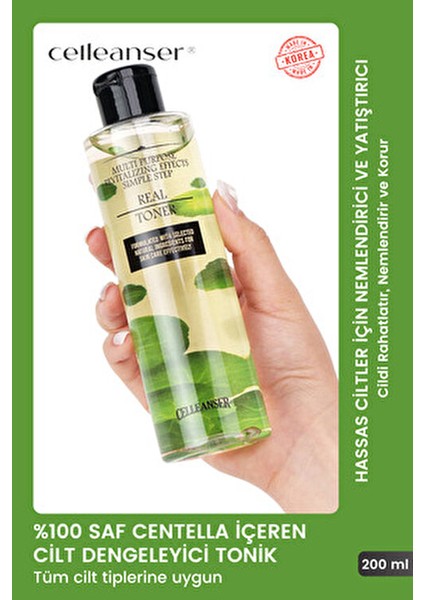 Centella İçeren Yatıştırıcı Tonik Tüm Cilt Tipleri İçin 200 ml