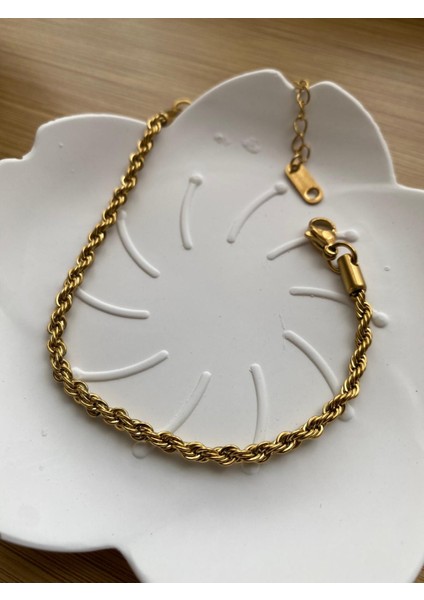 14 Ayar Kaplama Burma Çelik Bileklik fırsatları