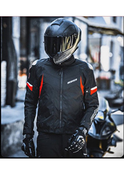 JK176 - 4 Mevsim Mont (Siyah/kırmızı) fırsatları