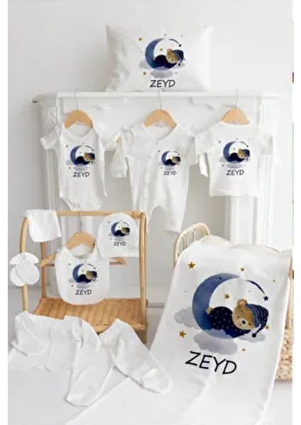 %100 Pamuk Baskılı 11’li Isimli Organik Bebek Hastane Çıkışı