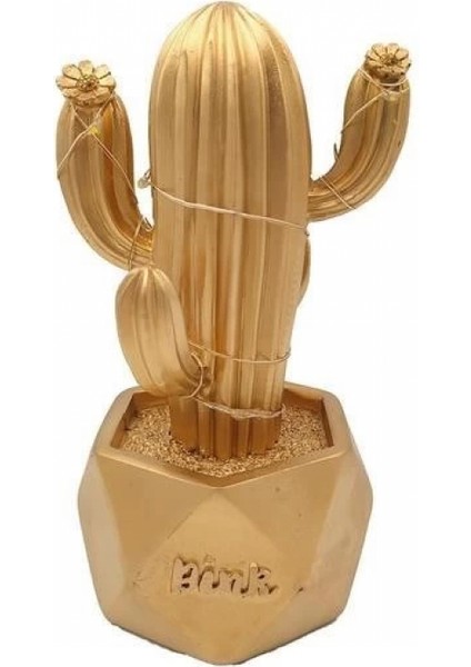 LED Işıklı Sevimli Kaktüs Dekoratif Masa Lambası Mini Biblo Gece Lambası-Gold indirimleri
