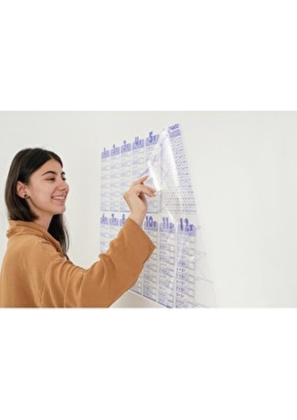 Ingilizce Çarpım Tablosu 100X56CM Kalem Hediyeli Statik Akıllı Kağıt Tahta fırsatları