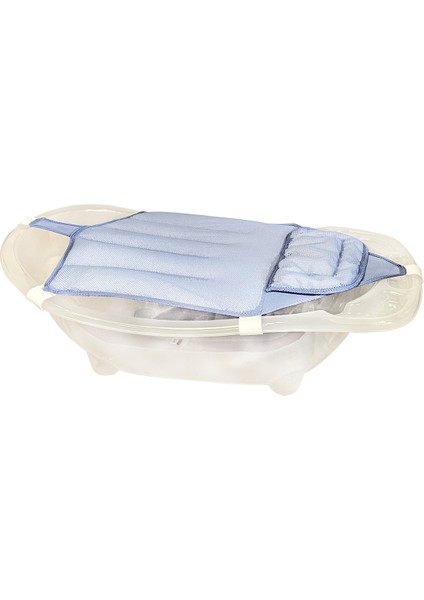Sema Baby Köpüklü Kafa Destekli Bebek Banyo Filesi - Mavi