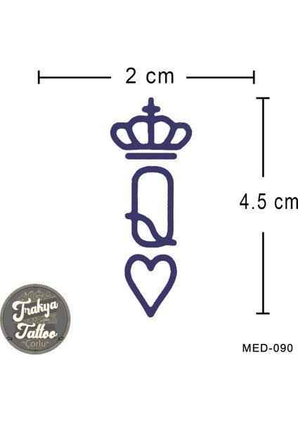 Yarı Kalıcı Dövme Kralice Poker Geçici Dövme MED-090