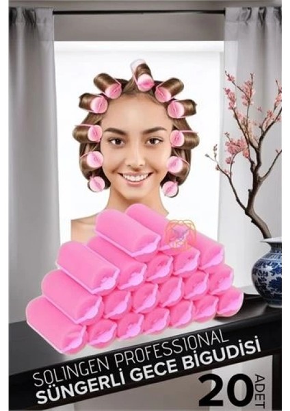 Süngerli Gece Bigudisi 3 cm 20 Adet Solingen Professional