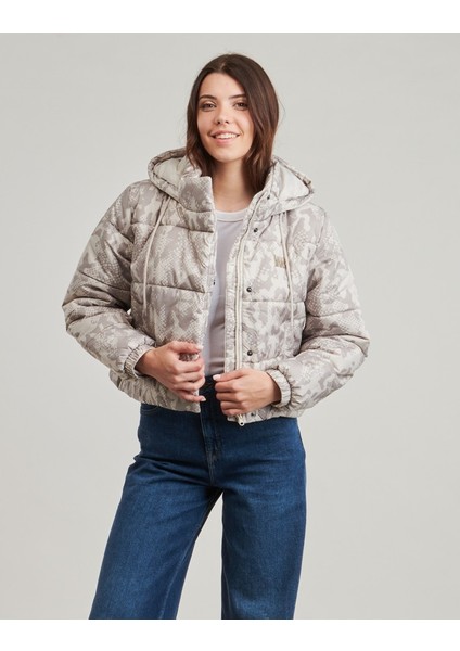 Kadın Mont Bej Mont Kısa Hillgate Aop Cropped Puffer fiyatları