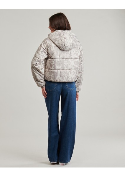 Kadın Mont Bej Mont Kısa Hillgate Aop Cropped Puffer fırsatları