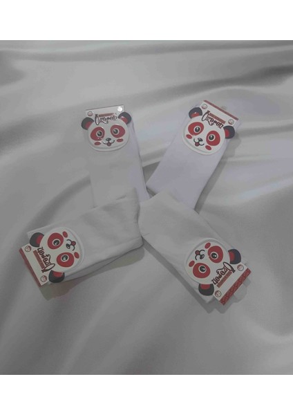 Beyaz Düz %75 Pamuk %20 Likra %5 Elastan 4'lü Kız Çocuk Soket Çorap fırsatları
