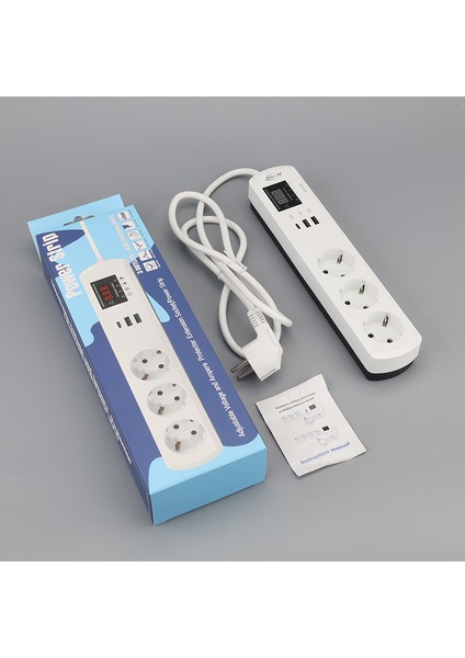 Jıujı Akım ve Voltaj Korumalı Uzatmalı Çoklu Priz 16A Voltaj ve Akım Koruma Prizi 1,5 Metre fırsatları
