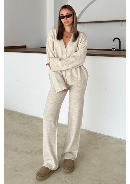 V Yaka Hırka Pantolon Triko Takım Taş 9368-TK modelleri