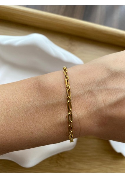 14 Ayar Kaplama Çelik Bileklik modelleri