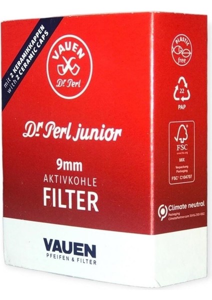 Dr Perl Junıor 9mm Aktıvkohle Pipo Filtresi modelleri