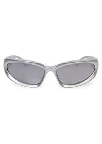 UV400 Korumalı Gümüş Çerçeve Gümüş Aynalı Cam Snowboard/kayak Gözlüğü