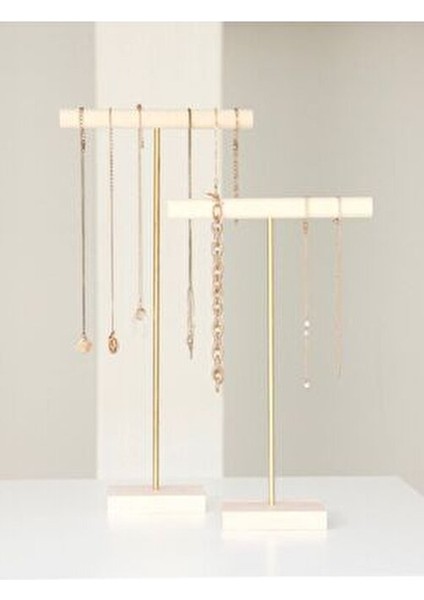 Zenith Zirve Double Ahşap Takı Organizeri Dekoratif Kolye Askısı Bileklik Aksesuar Düzenleyici modelleri