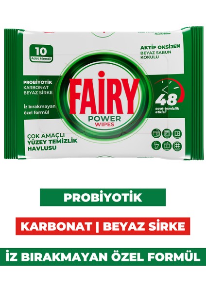 Yüzey Temizleme Mendili Beyaz Sabun 10 Yaprak 6 Adet | Beyaz Sirke Karbonat fiyatları