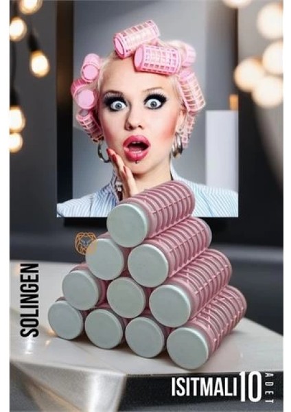 Isıtmalı Sulu Bigudi 2.5 cm 10 Adet Solingen Professional