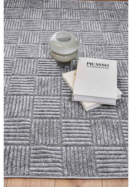 Anemon 6824 Gri - Polyester Dokuma Halı | İskandinav Salon Halısı indirimleri