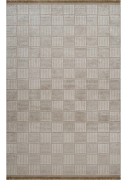 Anemon 6823 Vizon - Polyester Dokuma Halı | Iskandinav Salon Halısı