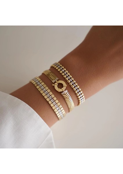 Kilitli Mega Yılan Altın Bileklik modelleri