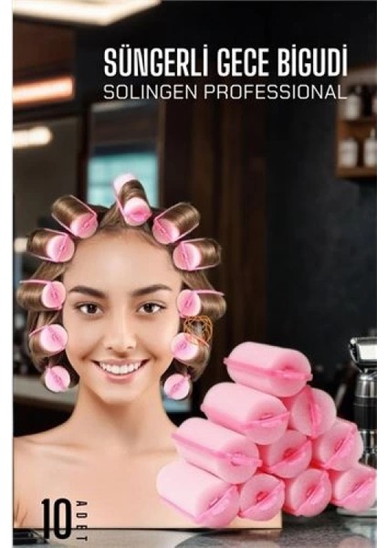 Süngerli Gece Bigudisi 3 cm 10 Adet Solingen Professional fiyatları