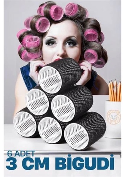 3 cm Bigudi 6 Li Paket