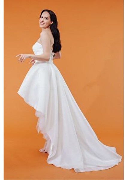 Önü Kısa Arkası Uzun Gelinlik Nikah Elbisesi fiyatları