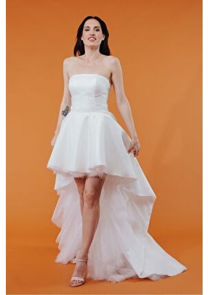 Önü Kısa Arkası Uzun Gelinlik Nikah Elbisesi indirimleri