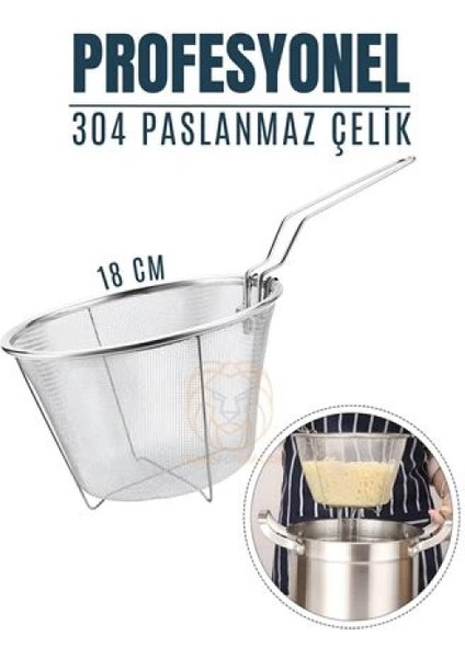 Kızartma Süzgeci Patates Kızartma Filtresi 304 Paslanmaz Çelik Mink Design fiyatları