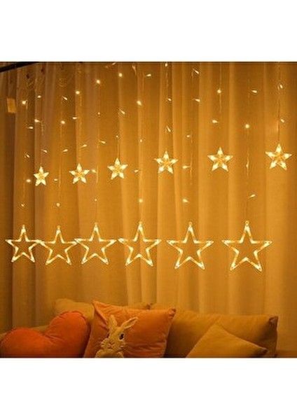 Perde LED Fişli 3 Metre 8 Animasyonlu Sarı Dizi Işık Aydınlatma Süsleme Dekor (Kutulu Paket) fiyatları