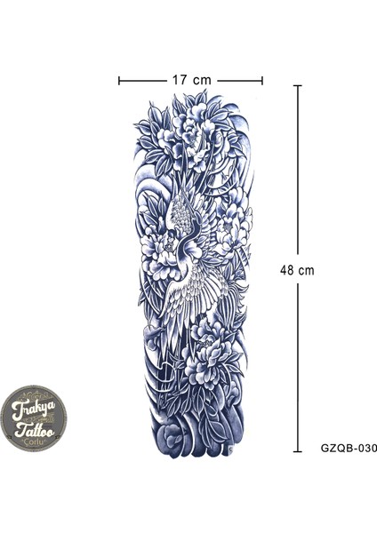 Yarı Kalıcı Dövme Geçici Tam Kol Yakuza Dövme GZQB-030