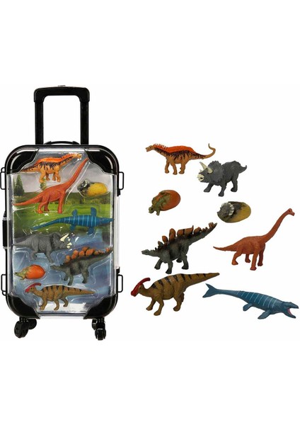 Valizli Hayvan Figürleri Oyun Seti - Dinozor’lu Set