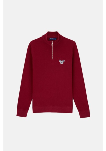 Koala Supersoft Quarter-Zip Sweatshirt - Bordo